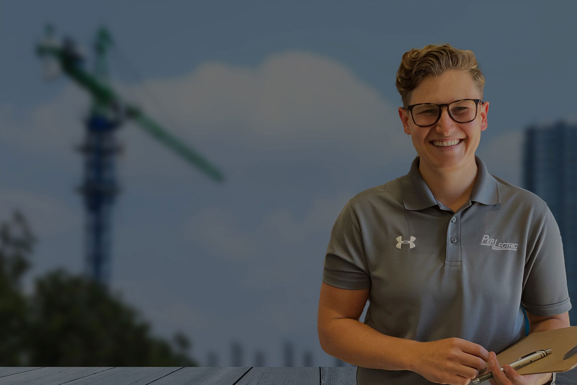 Employee smiling